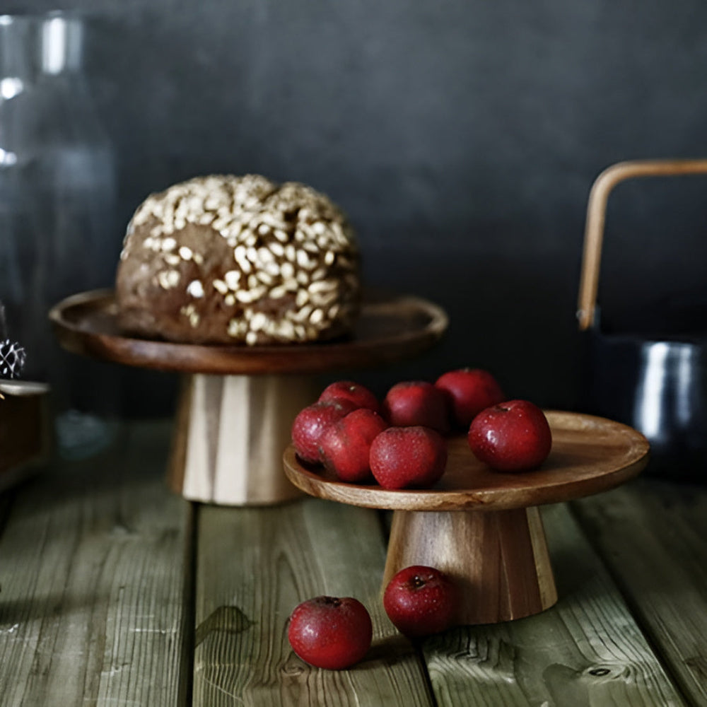 KōraStand Wooden Cake Plate – Elevated Simplicity for Gathered Moments