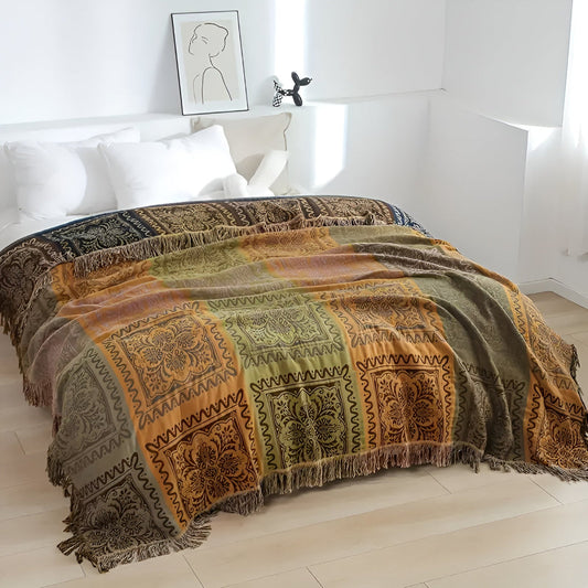 Enso Cotton Tassel Throw Blanket