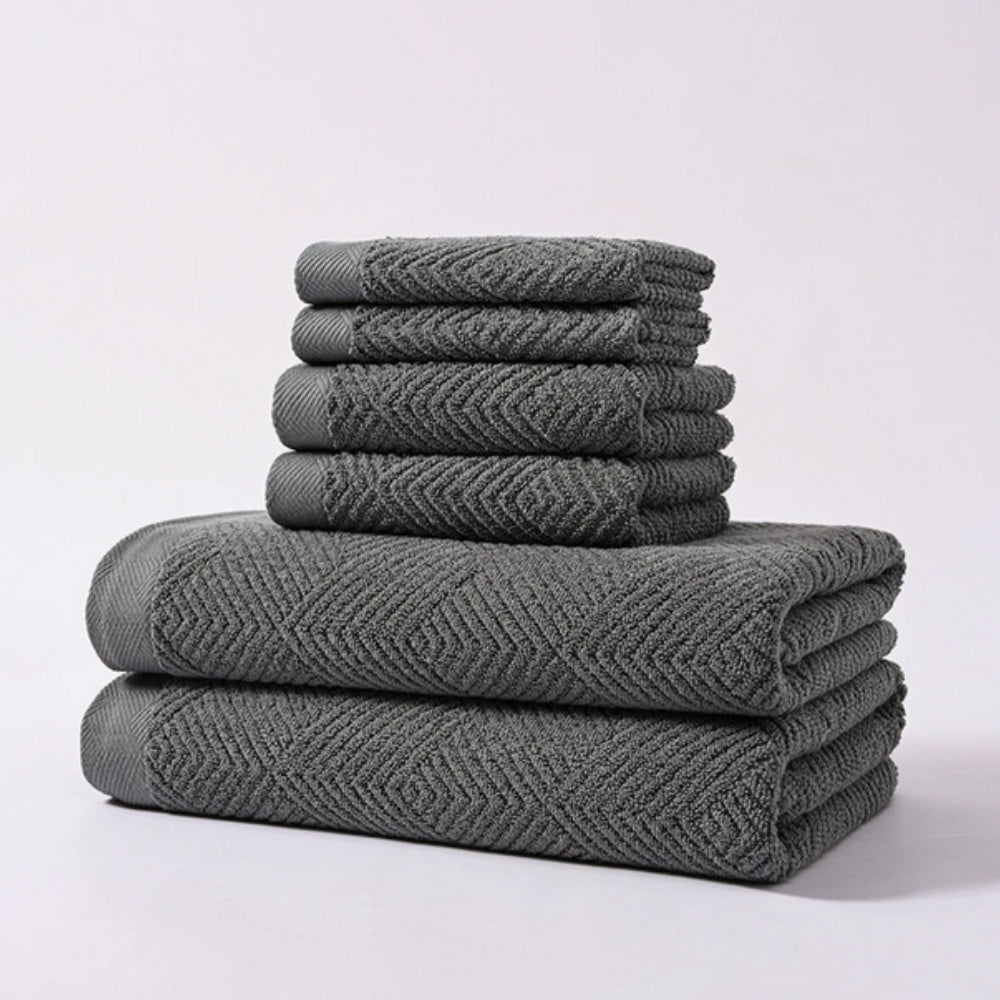 SereneWeave Cotton Towel Set – 6pcs Set