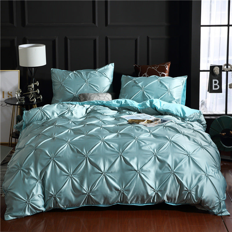 CoolWeave Ice Silk Bedding Set – 3-Piece Lightweight Quilt Cover for Effortless Sleep