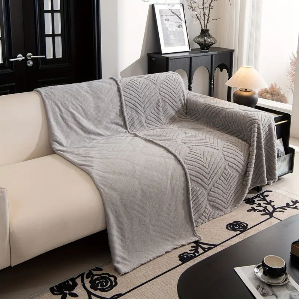 HayashiFleece Leaf Sofa Cover
