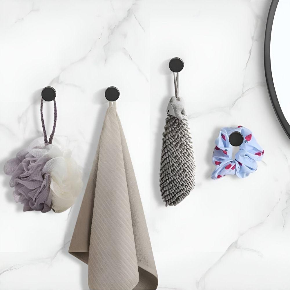 GripLuxe Shower Hooks – Self-Adhesive Holders for Smart, Effortless Storage