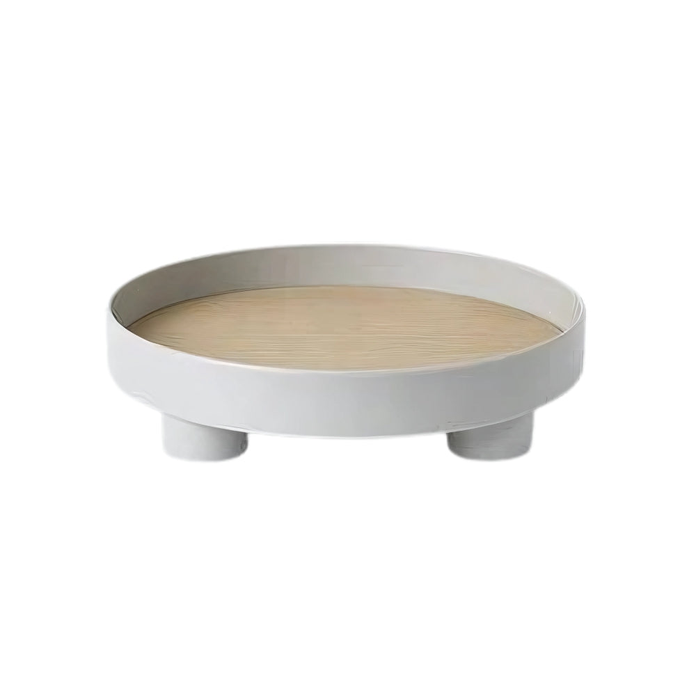 ArborRound Wooden Tray – Modern Calm for Serving & Styling