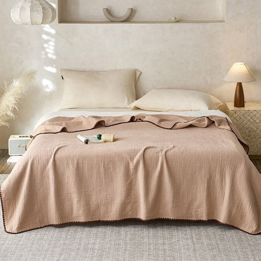 CloudSoft Cotton Comfort Blanket –Lightweight, Breathable Throw for Hot Sleepers