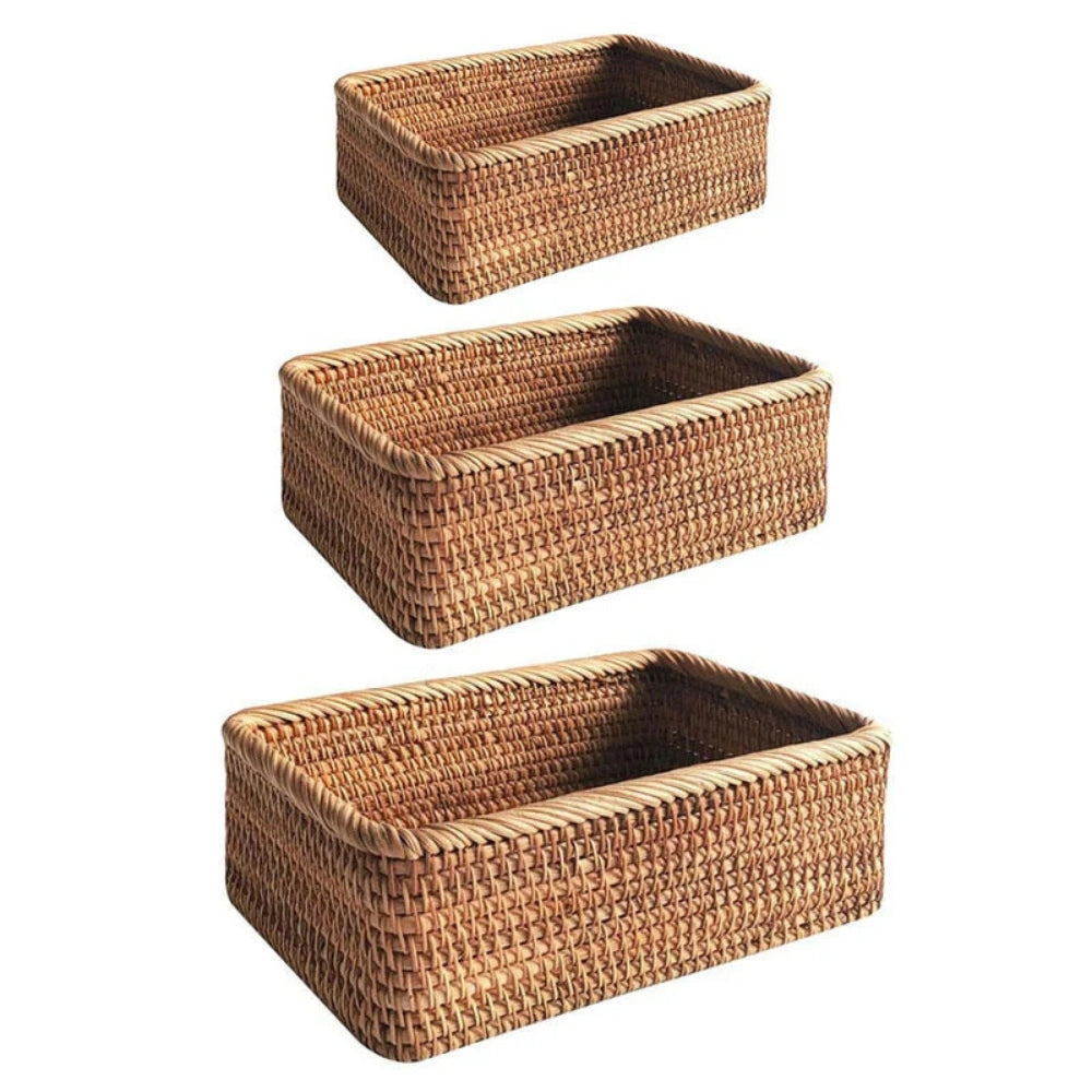 WillowFrame Hand-Woven Rattan Storage Basket