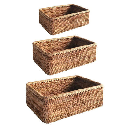 WillowFrame Hand-Woven Rattan Storage Basket