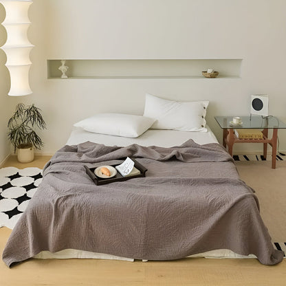 Haiba Cotton Leaf Throw Blanket