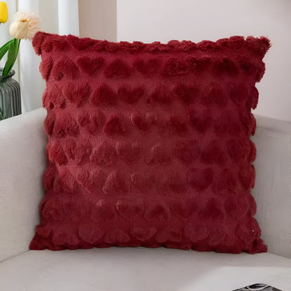 Amoura Plush Cushion Cover – Heart-Shaped Velvet Elegance