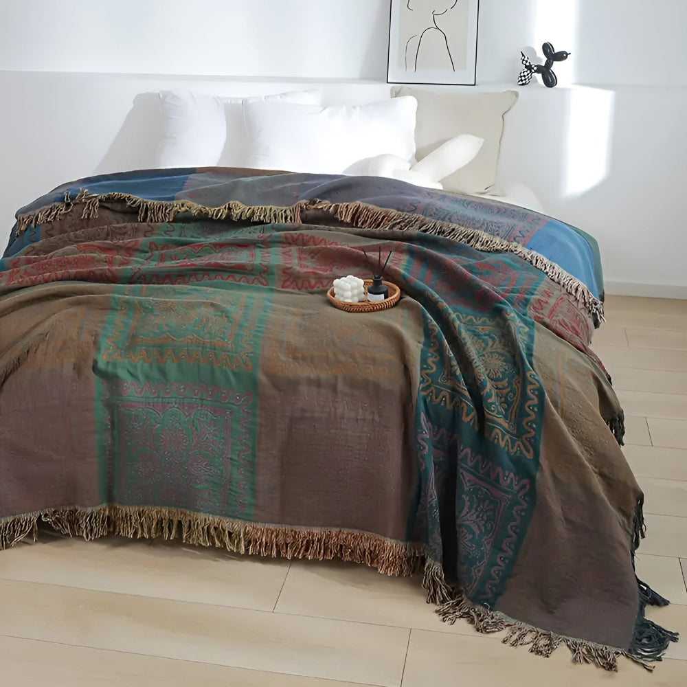 Enso Cotton Tassel Throw Blanket