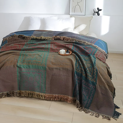 Enso Cotton Tassel Throw Blanket