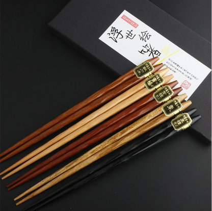 HikariHashi Traditional Japanese Chopsticks – Natural Wooden Utensils