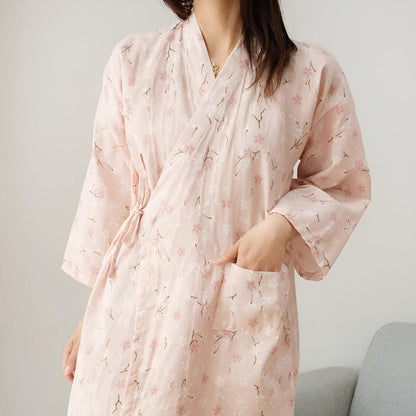 SanaFlora Cotton Robe – Light Grace for Quiet Mornings