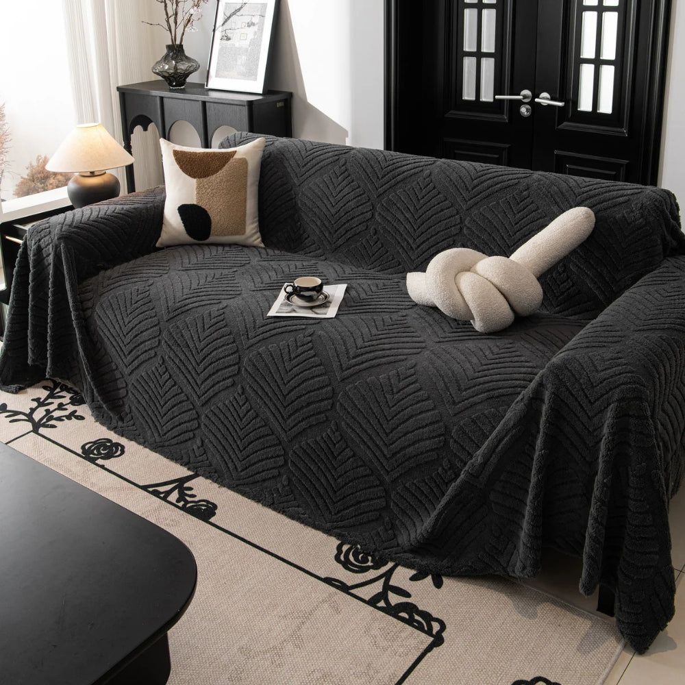 HayashiFleece Leaf Sofa Cover