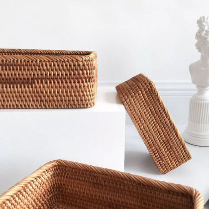 WillowFrame Hand-Woven Rattan Storage Basket