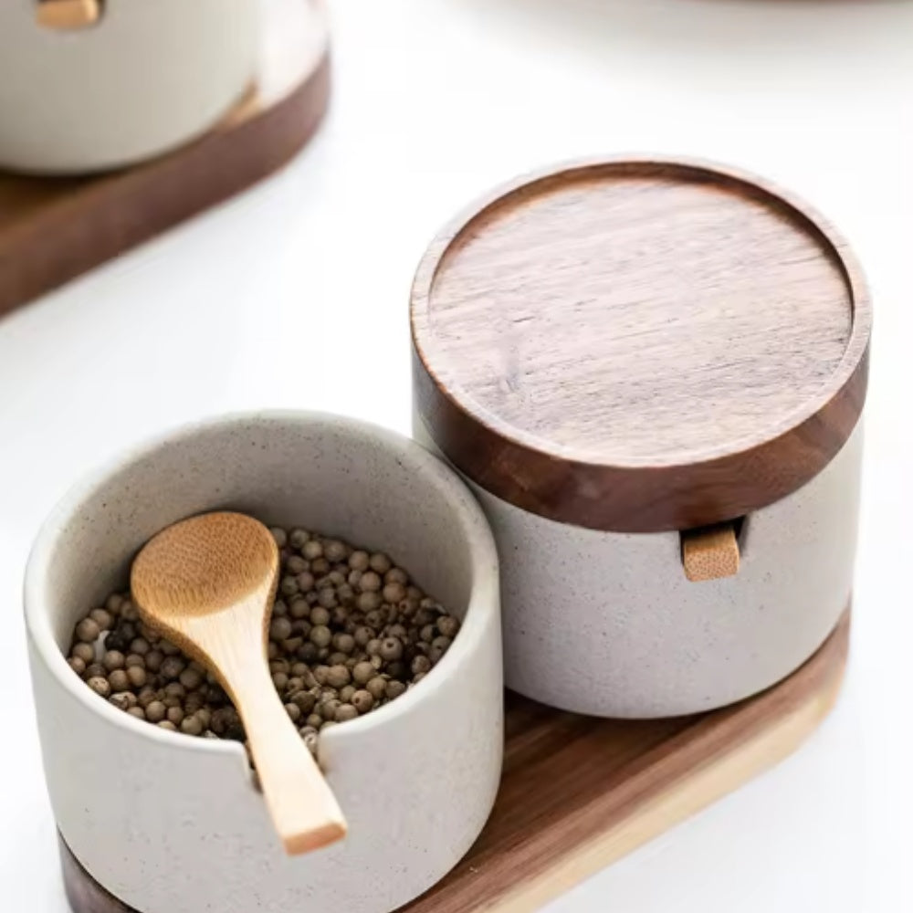 TsuchiSpice Jar Set – Rustic Texture for Intentional Seasoning