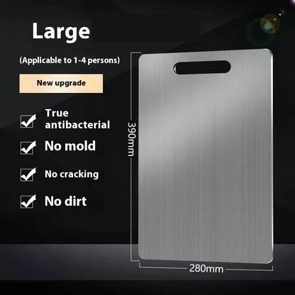 CleanEdge Steel Cutting Board – Double-Sided Antibacterial Prep Surface for Modern Kitchens