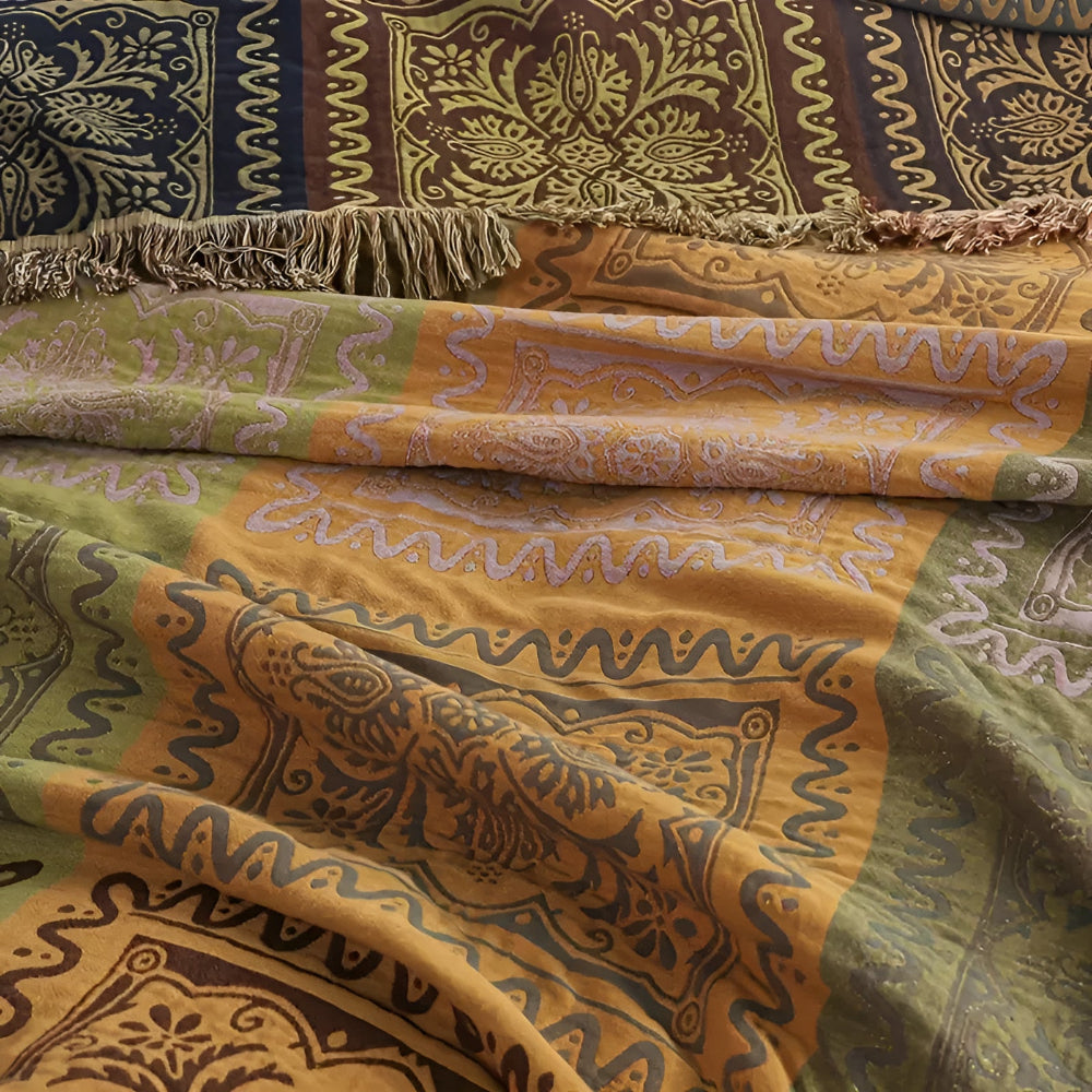 Enso Cotton Tassel Throw Blanket