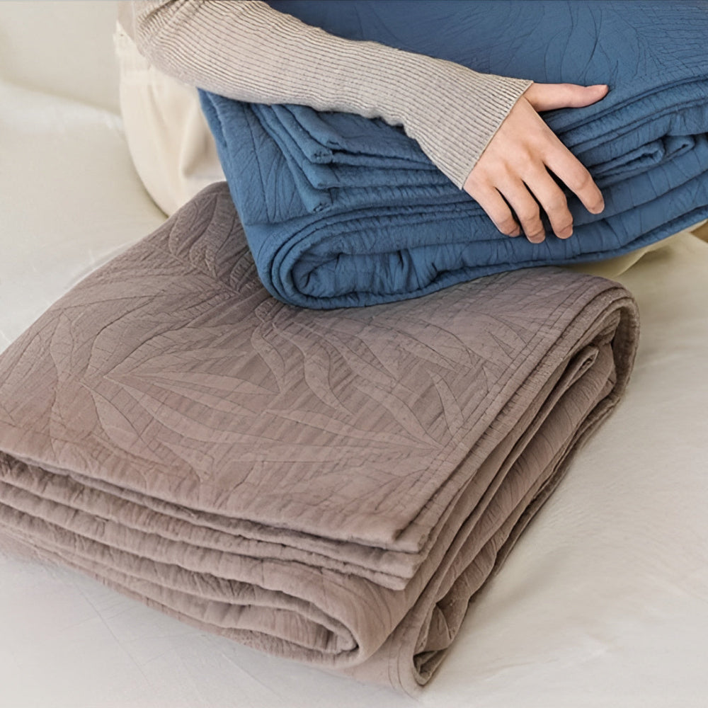 Haiba Cotton Leaf Throw Blanket
