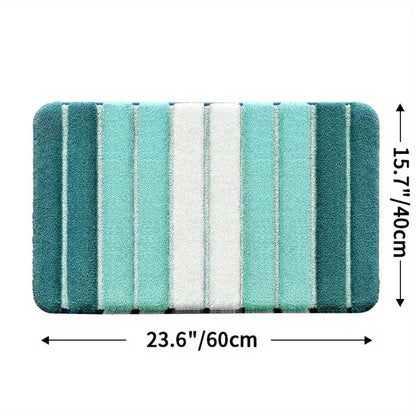 LumaStripe Bath Mat – Soft Structure for Serene Steps