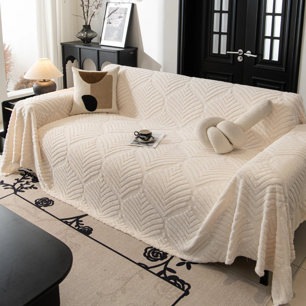 HayashiFleece Leaf Sofa Cover