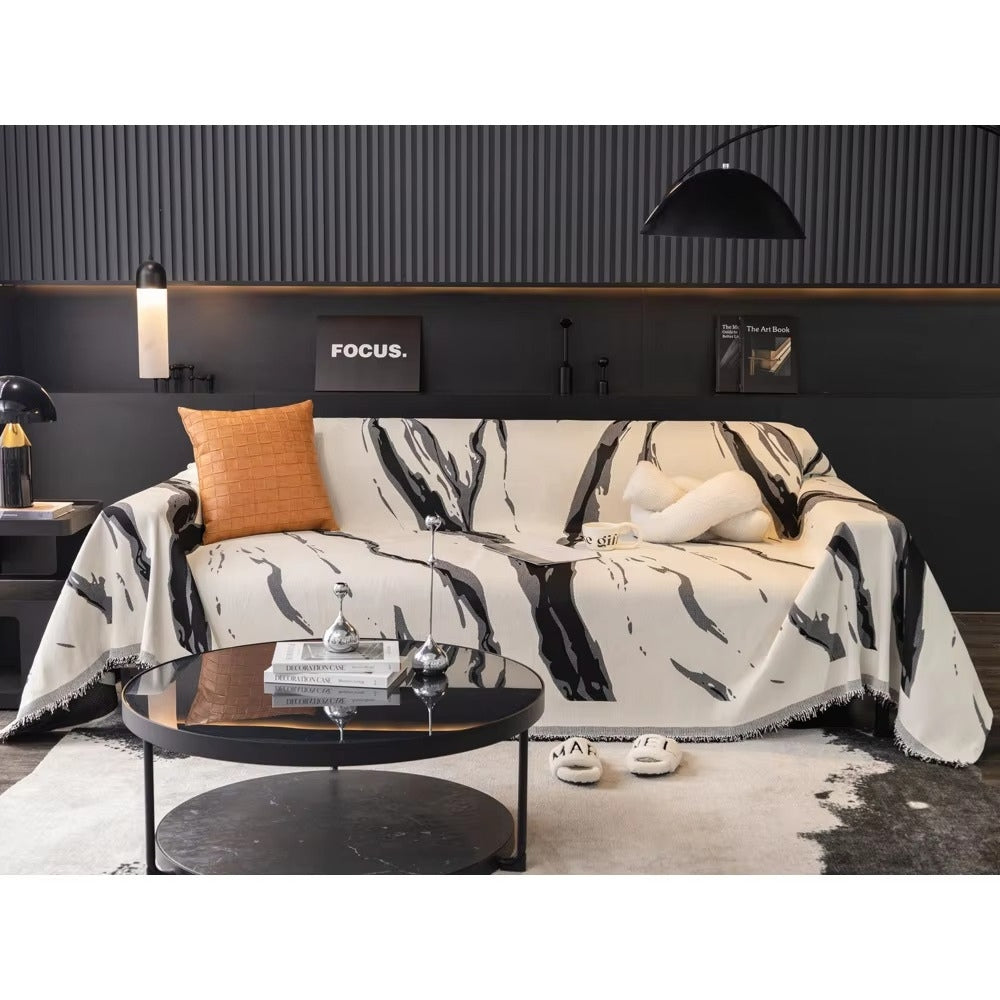 Hirameki Brushstroke Chenille Sofa Cover