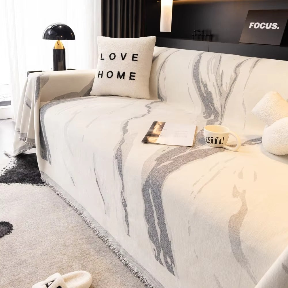 Hirameki Brushstroke Chenille Sofa Cover