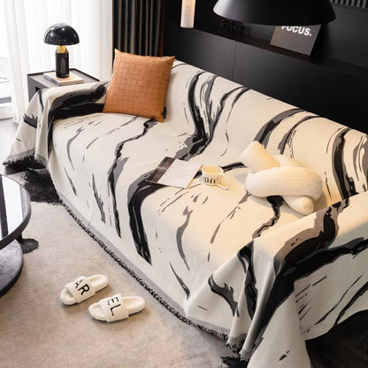 Hirameki Brushstroke Chenille Sofa Cover