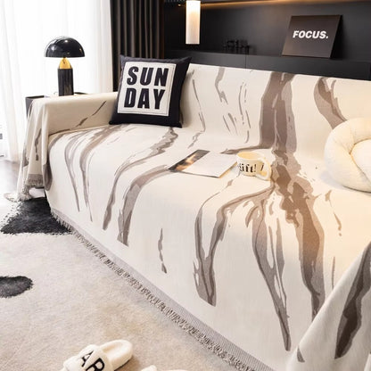 Hirameki Brushstroke Chenille Sofa Cover
