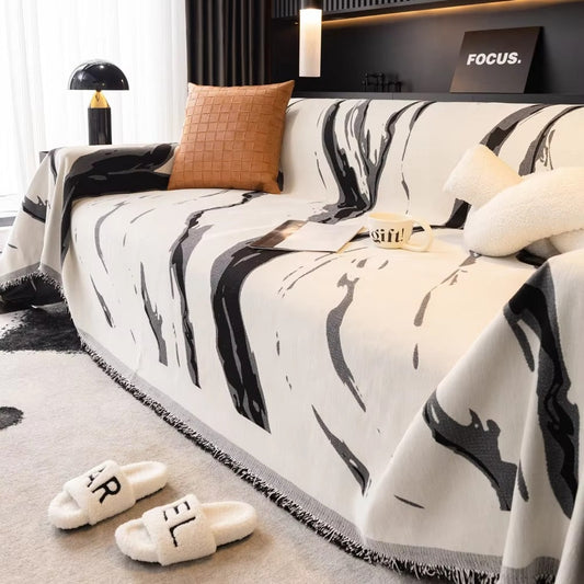 Hirameki Brushstroke Chenille Sofa Cover