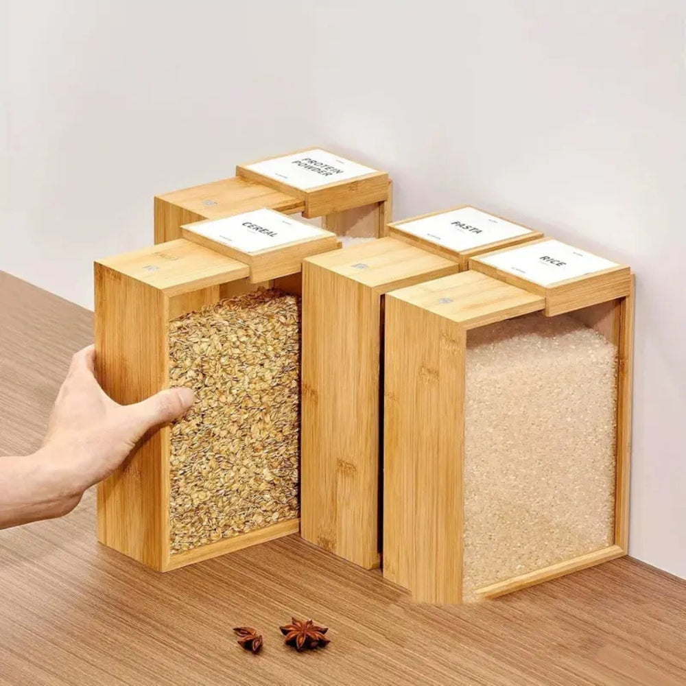 SlideGrain Bamboo Storage Box – Quiet Function Meets Natural Form