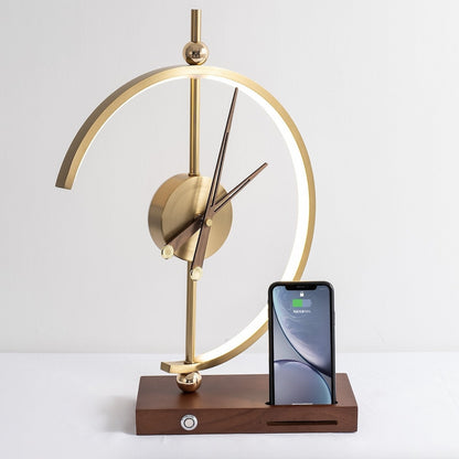 NokoriLight Desk Companion – Luxury Lamp, Clock & Wireless Charger