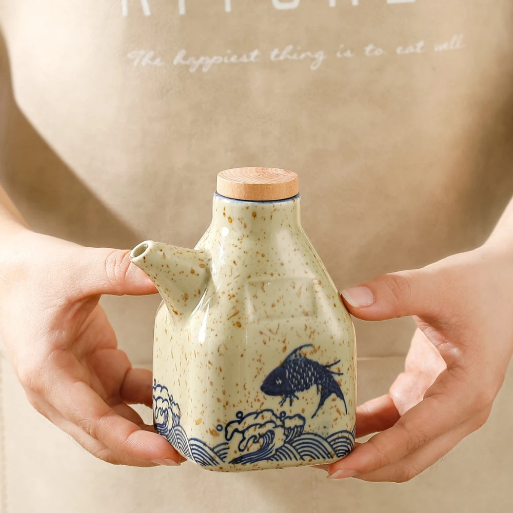 Shiori Glass Oil Bottle – Quiet Control for the Modern Kitchen