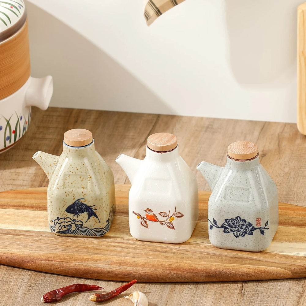 Shiori Glass Oil Bottle – Quiet Control for the Modern Kitchen