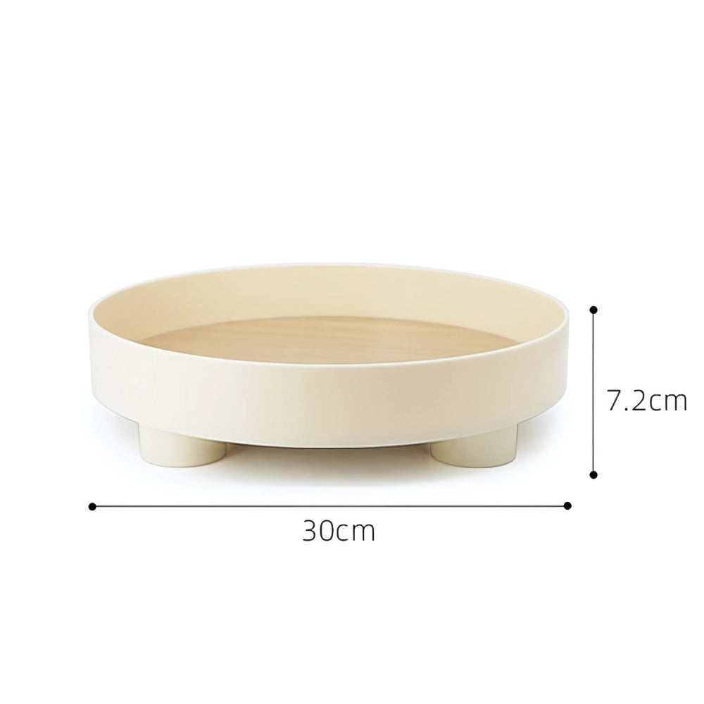 ArborRound Wooden Tray – Modern Calm for Serving & Styling