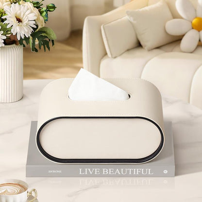 KuroLuxe Tissue Case – Timeless Leather Design for Refined Spaces