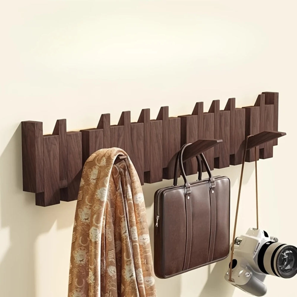 Compose Wall Hook Rack – Piano-Inspired Wooden Design
