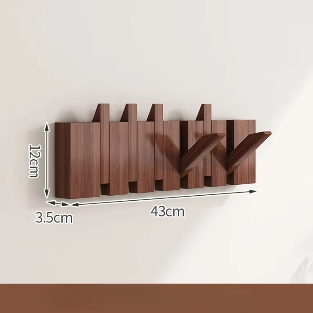 Compose Wall Hook Rack – Piano-Inspired Wooden Design