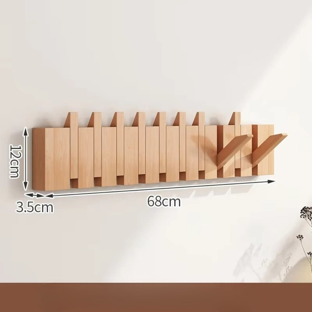 Compose Wall Hook Rack – Piano-Inspired Wooden Design