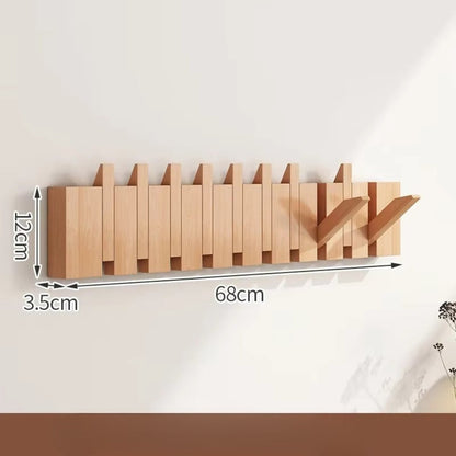 Compose Wall Hook Rack – Piano-Inspired Wooden Design
