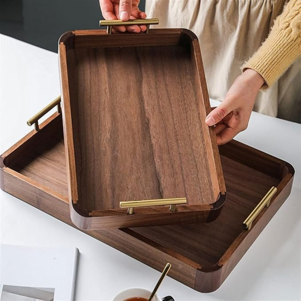 VistaWood Walnut Serving Tray – Calm Elegance for Serving & Styling