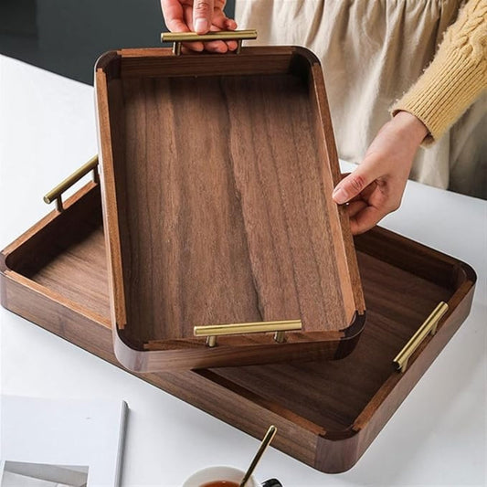 VistaWood Walnut Serving Tray – Calm Elegance for Serving & Styling