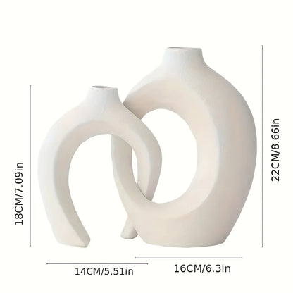 Unity Vase Duo – Sculptural Ceramic Vases for Intentional, Artful Living