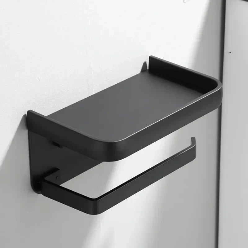 LineaLedge Toilet Roll Holder – Modern Dispenser with Sleek Storage Shelf