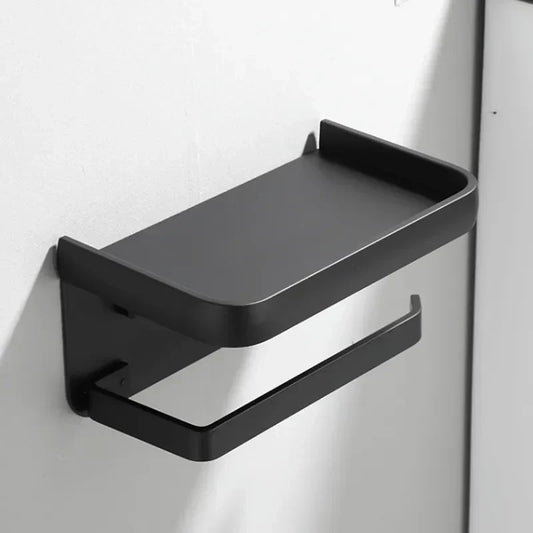 LineaLedge Toilet Roll Holder – Modern Dispenser with Sleek Storage Shelf