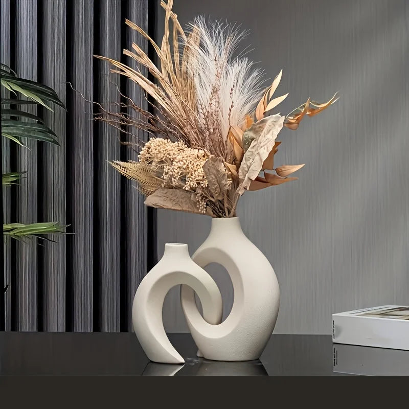 Unity Vase Duo – Sculptural Ceramic Vases for Intentional, Artful Living