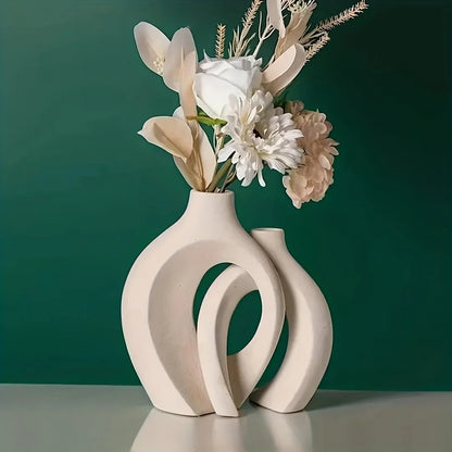 Unity Vase Duo – Sculptural Ceramic Vases for Intentional, Artful Living