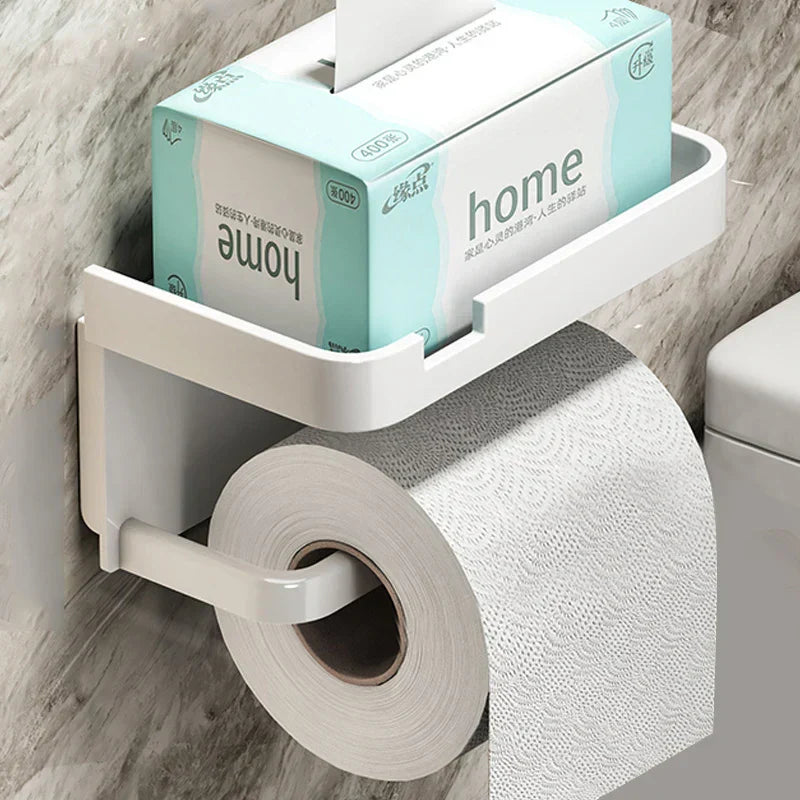 LineaLedge Toilet Roll Holder – Modern Dispenser with Sleek Storage Shelf