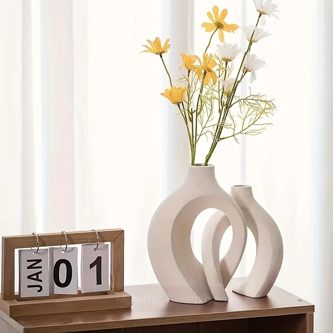 Unity Vase Duo – Sculptural Ceramic Vases for Intentional, Artful Living