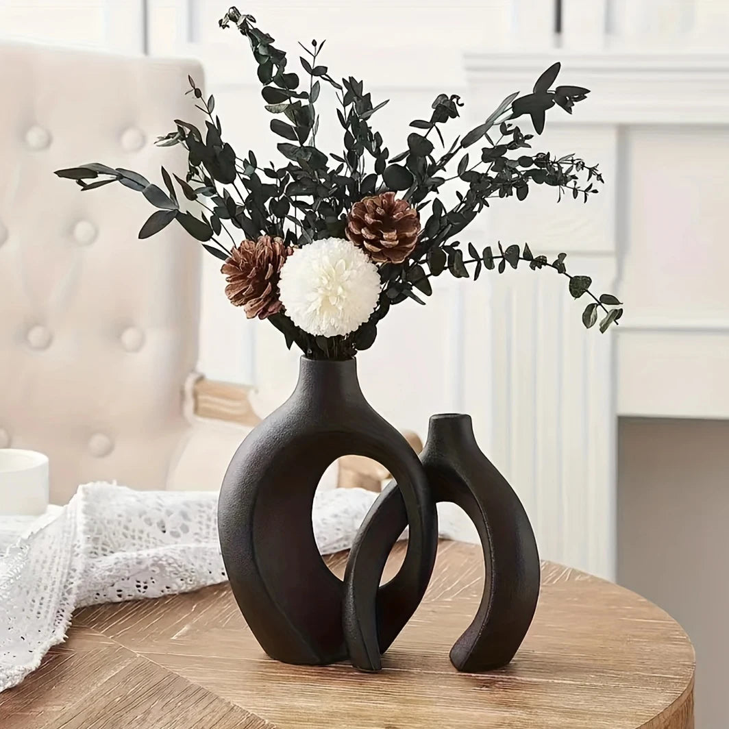 Unity Vase Duo – Sculptural Ceramic Vases for Intentional, Artful Living