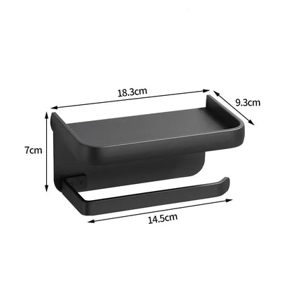 LineaLedge Toilet Roll Holder – Modern Dispenser with Sleek Storage Shelf